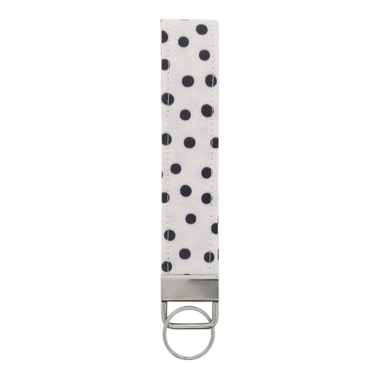 Black & White Polka Dots | Keyfob Wristlet