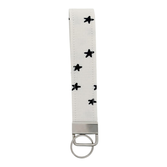 Black & White Stars | Keyfob Wristlet