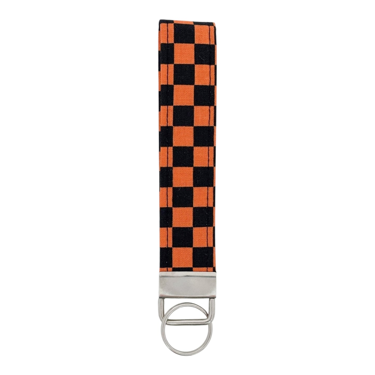Orange & Black Checkered | Keyfob Wristlet