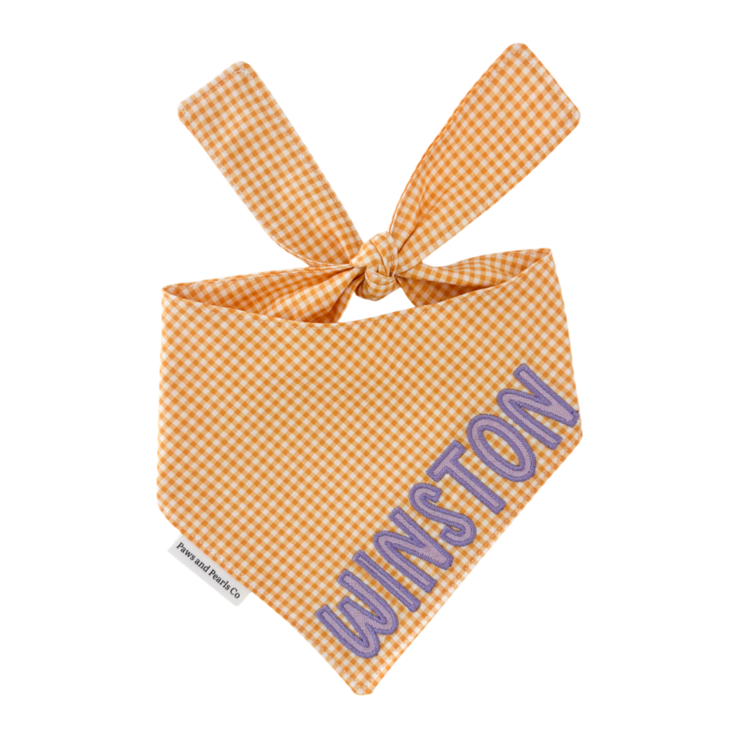 Orange Gingham | Custom Name