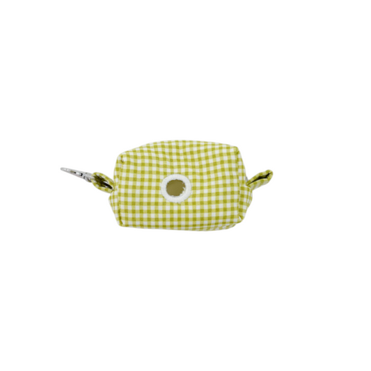 Dog Waste Bag Holder | Green Gingham