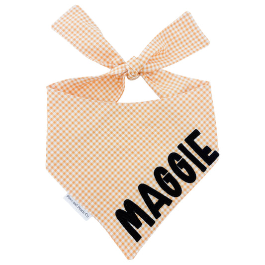 Orange Gingham | Custom Name | Halloween Colorway
