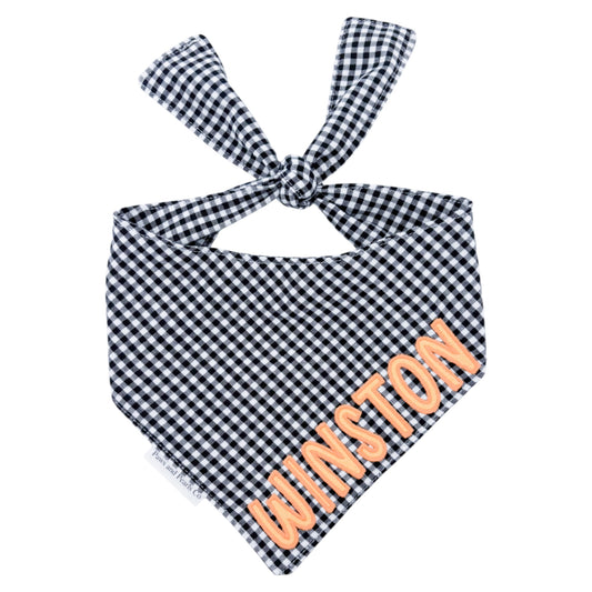 Black Gingham | Custom Name | Halloween Colorway