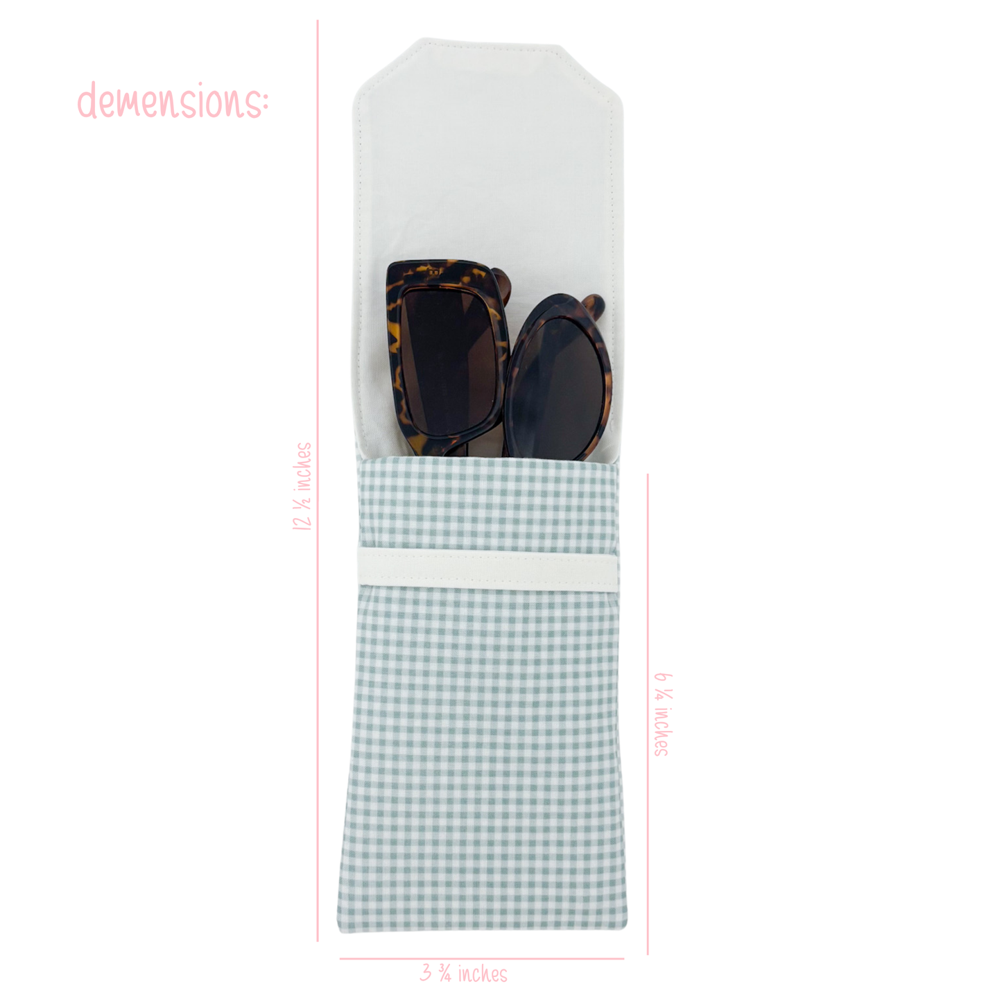 Sunglass Holder | Blue Gingham