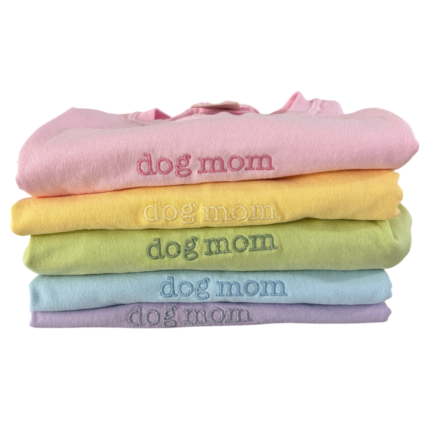 Dog Mom | Embroidered T-Shirt