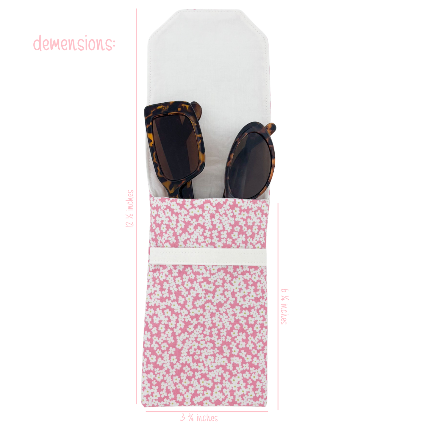 Sunglass Holder | Pink Flowers