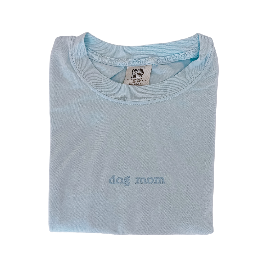 Dog Mom | Embroidered T-Shirt
