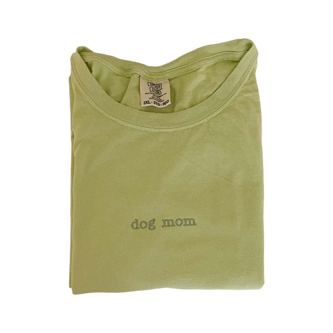 Dog Mom | Embroidered T-Shirt