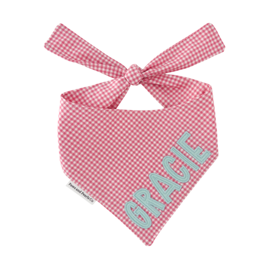 Pink Gingham | Custom Name