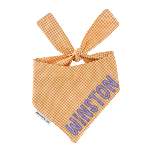 Orange Gingham | Custom Name