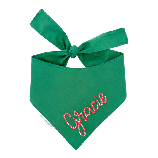 Candy Cane Font | Custom Dog Bandana